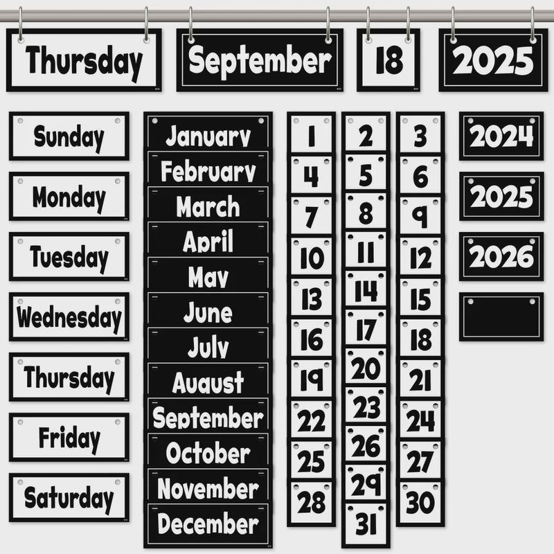 Black and White Flip Calendar