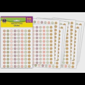 Terrazzo Tones Circles Mini Stickers Valu-Pak