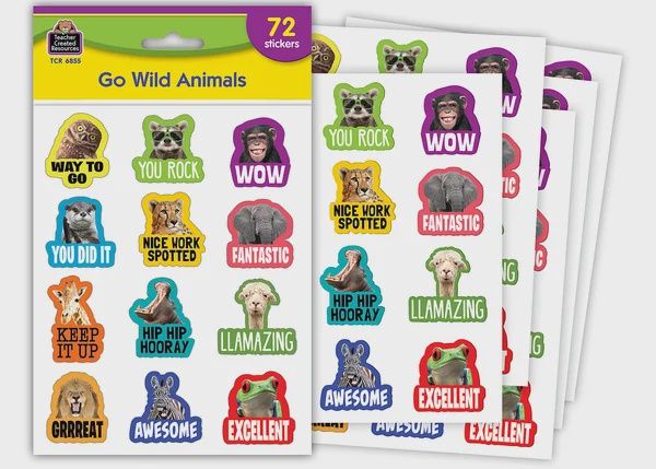 Go Wild Animals Stickers