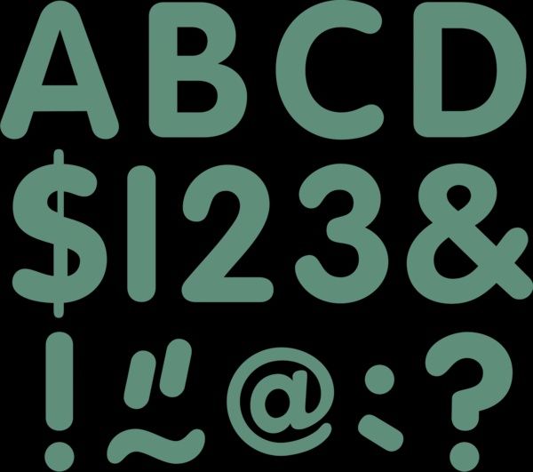 Eucalyptus Green 2" Classic Letters Uppercase Pack