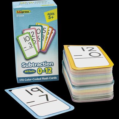 Subtraction Flash Cards - All Facts 0–12