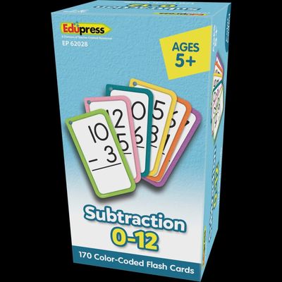 Subtraction Flash Cards - All Facts 0–12