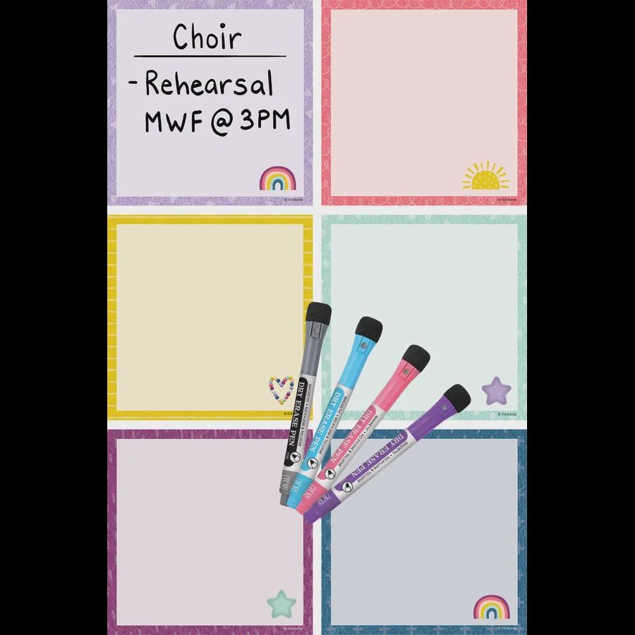 Oh Happy Day Dry-Erase Magnetic Square Notes