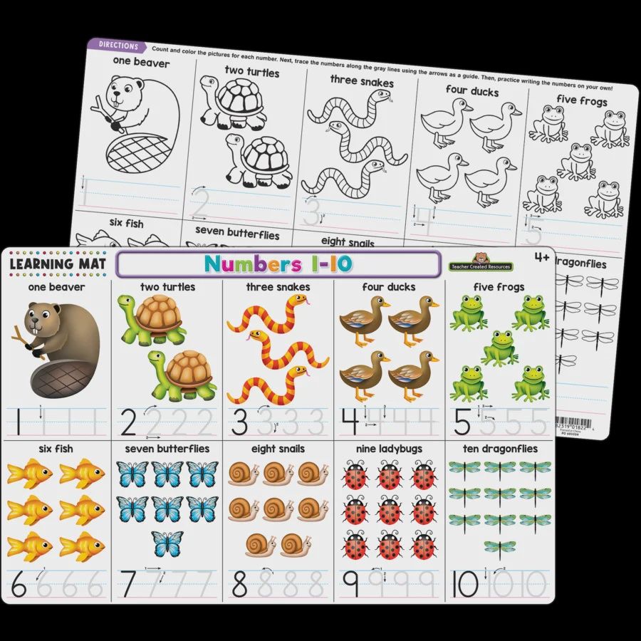 Numbers 1–10 Learning Mat