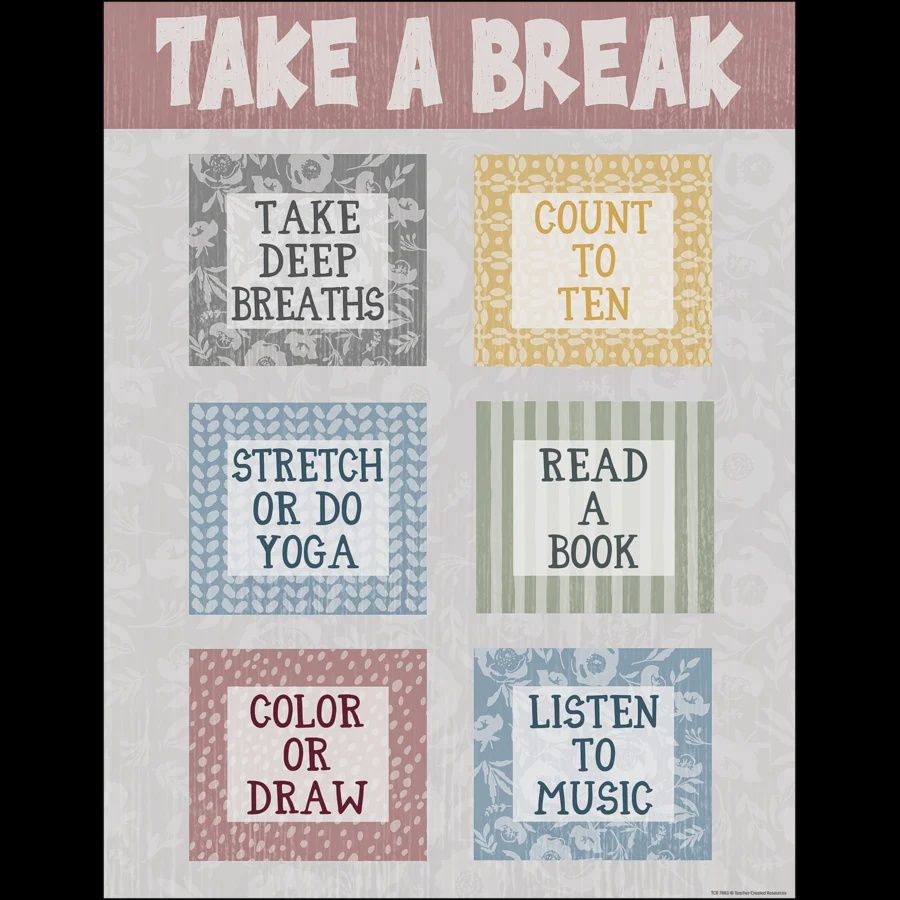 Classroom Cottage Take a Break Chart