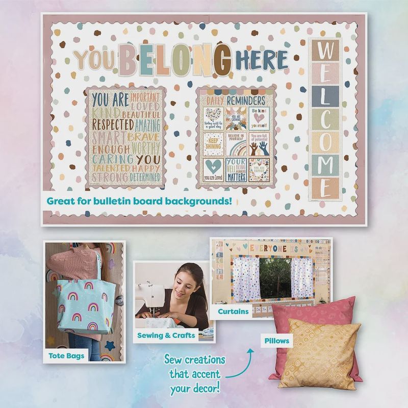 Everyone is Welcome Painted Dots Fabric