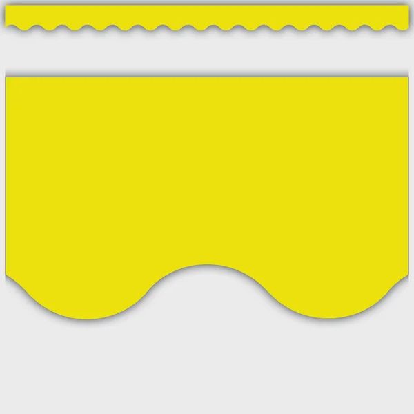Yellow Scalloped Border Trim