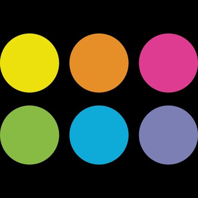 Spot On® Dry-Erase Desktop Writing Spots Bright Circles - 7"