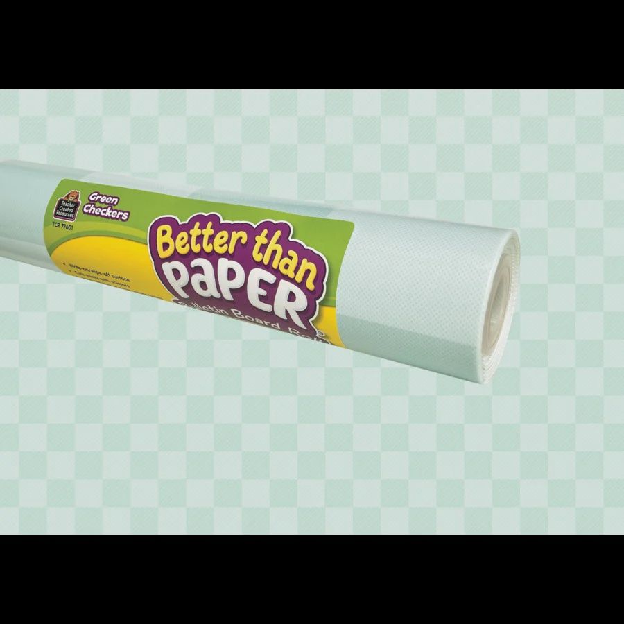 Green Checkers Better Than Paper Bulletin Board Roll