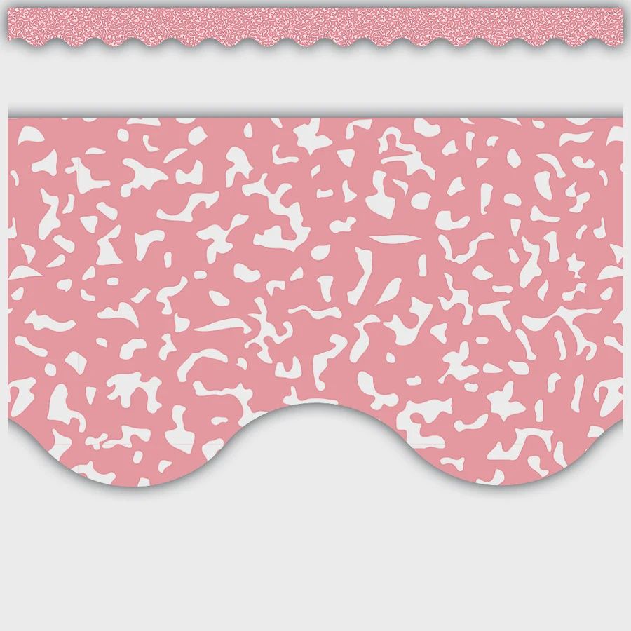 Composition Pink Scalloped Border Trim