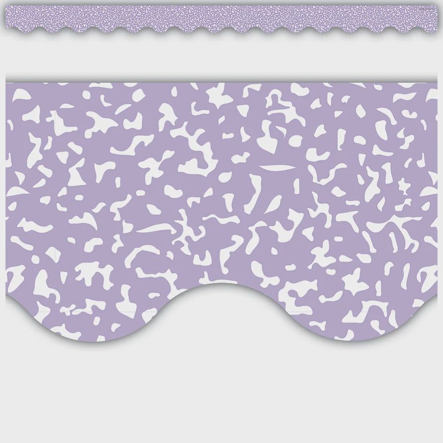 Composition Purple Scalloped Border Trim