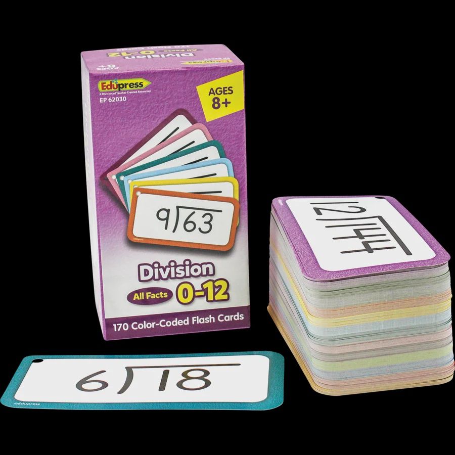 Division Flash Cards - All Facts 0–12