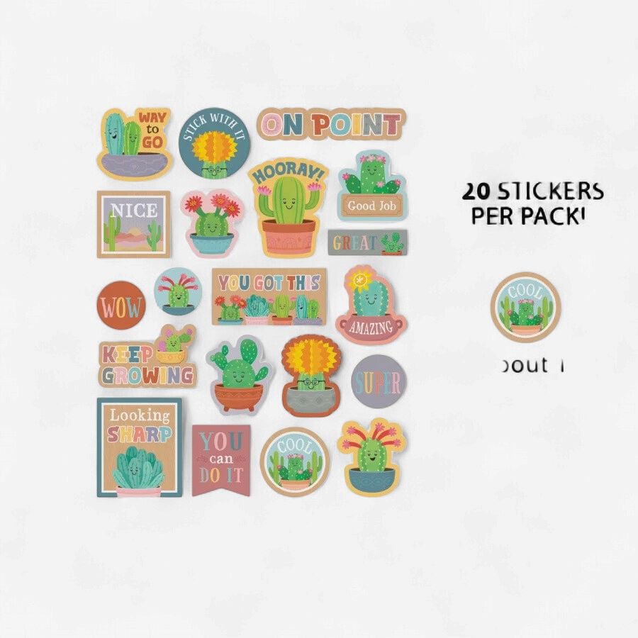 Happy Cactus Crew Stickers