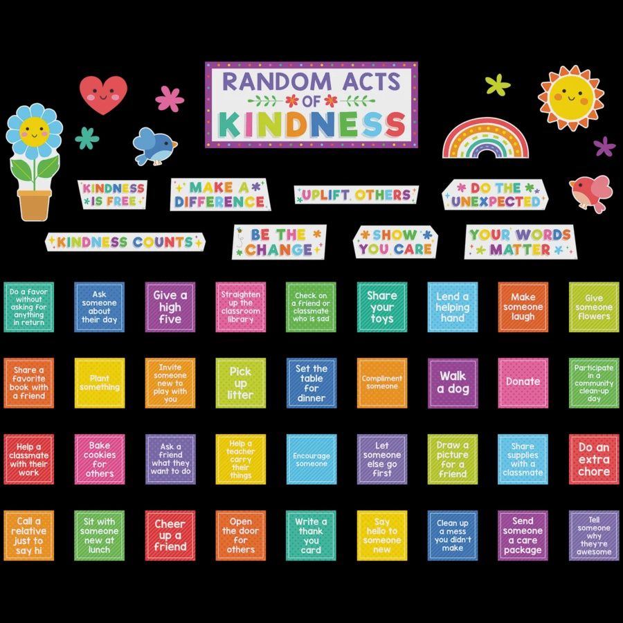 Colorful Random Acts of Kindness Bulletin Board