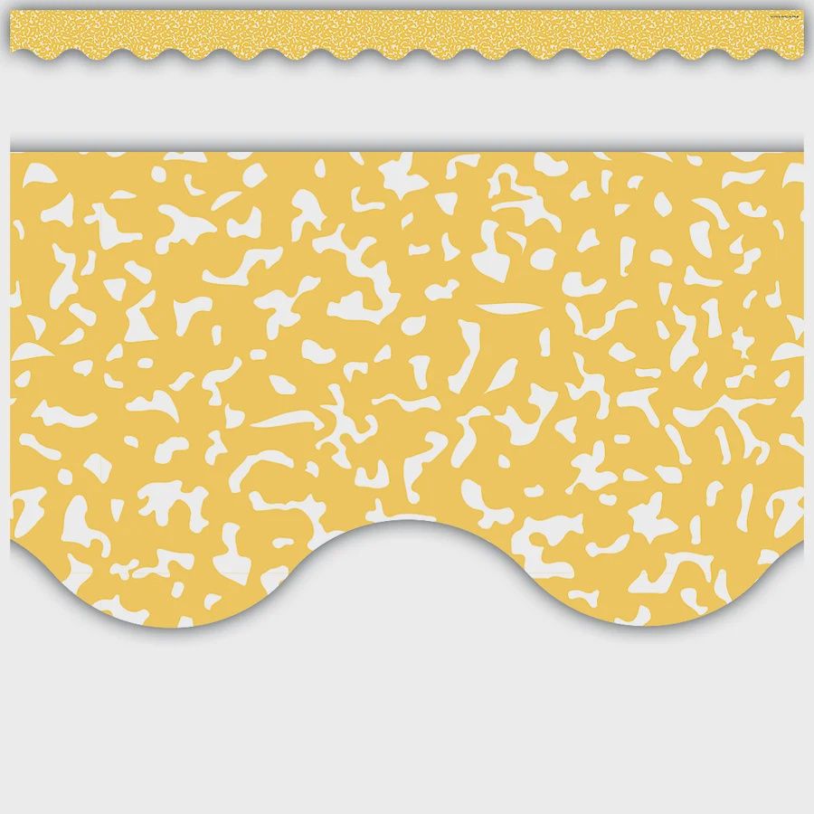 Composition Yellow Scalloped Border Trim