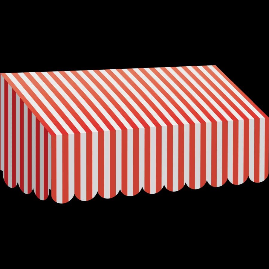 Red &amp; White Stripes Awning