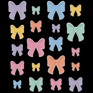 Pastel Bows Accents - Assorted Sizes