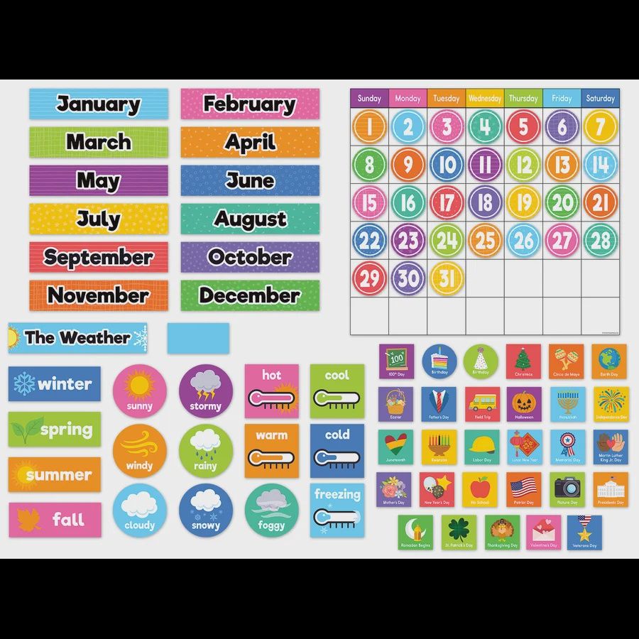 Colorful Magnetic Calendar Set