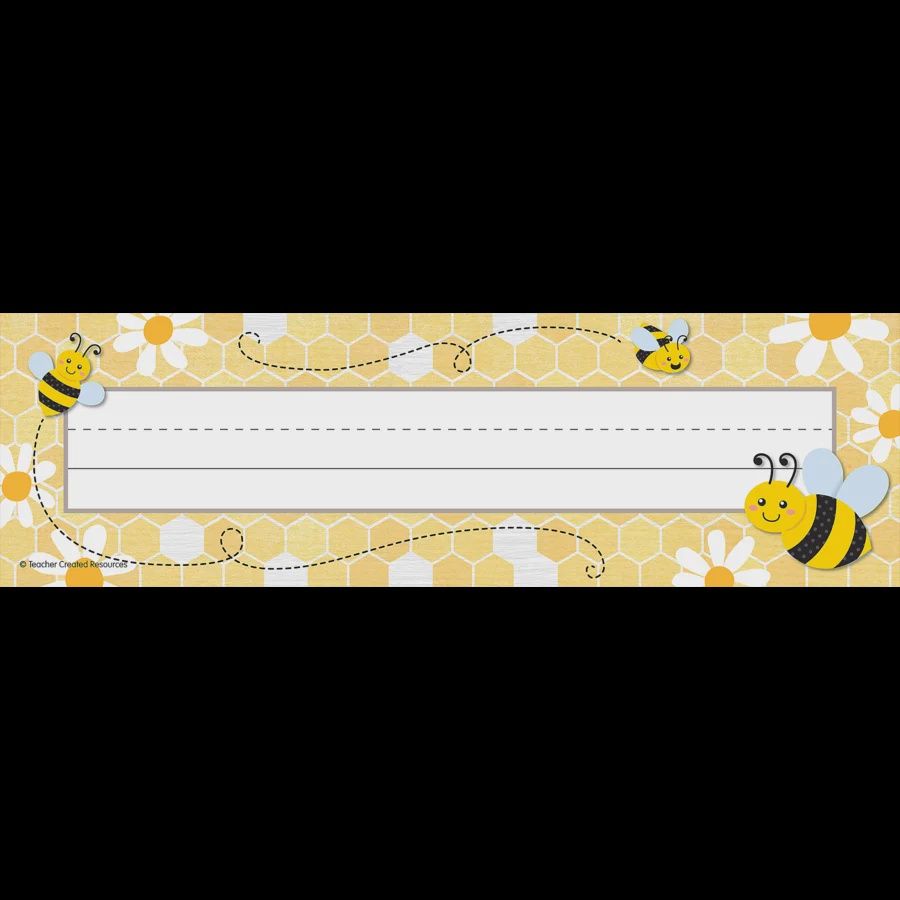 Buzzing Bees Flat Name Plates