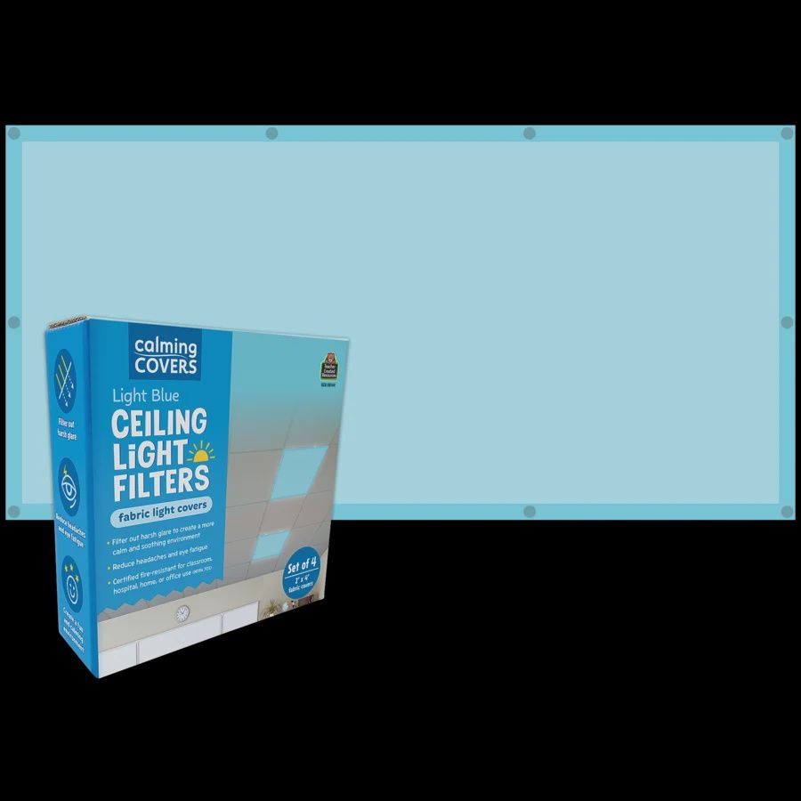 Light Blue Calming Covers Ceiling Light Filters