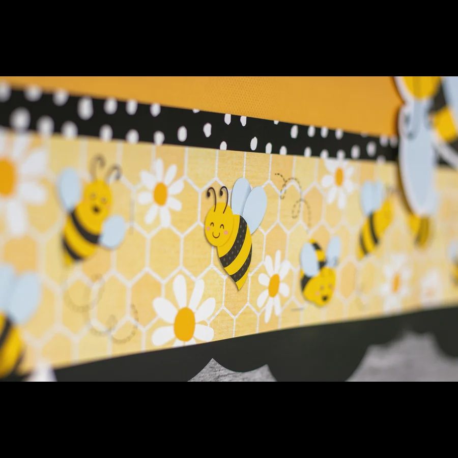 Buzzing Bees Straight Border Trim