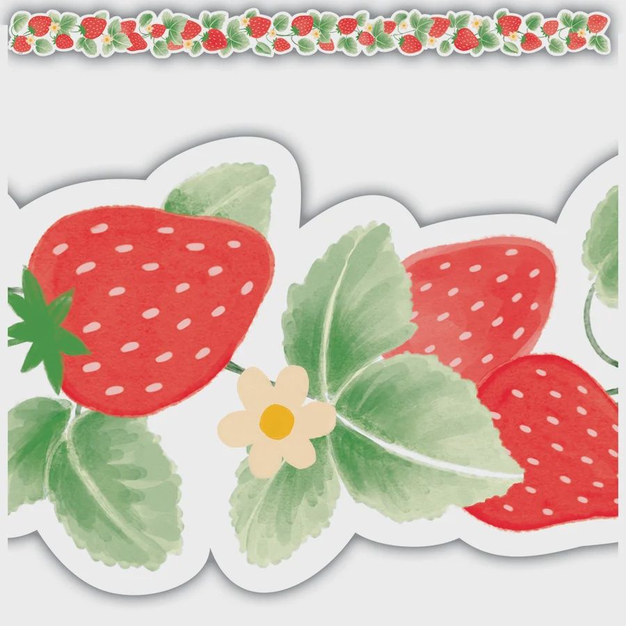 Strawberry Patch Die-Cut Border Trim