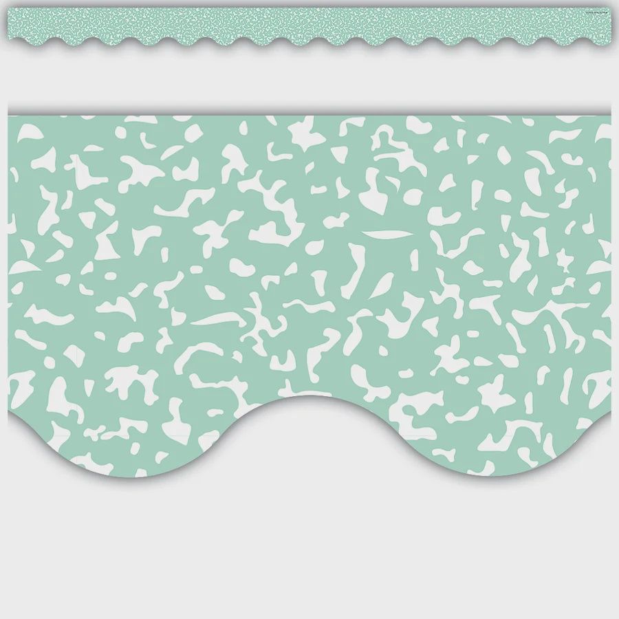 Composition Green Scalloped Border Trim
