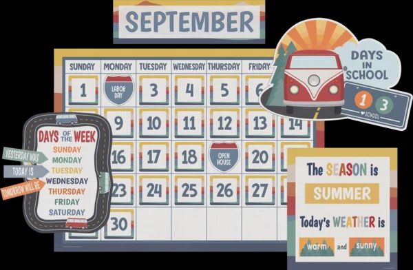 Moving Mountains Road Trip Calendar Bulletin Board