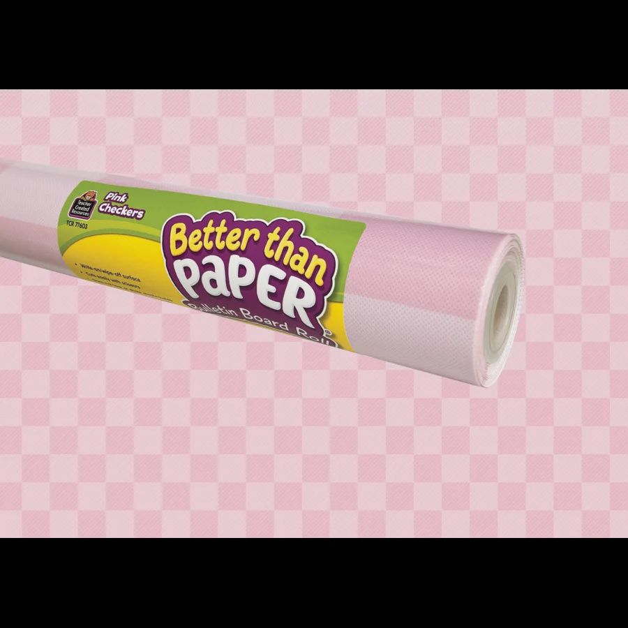 Pink Checkers Better Than Paper Bulletin Board Roll