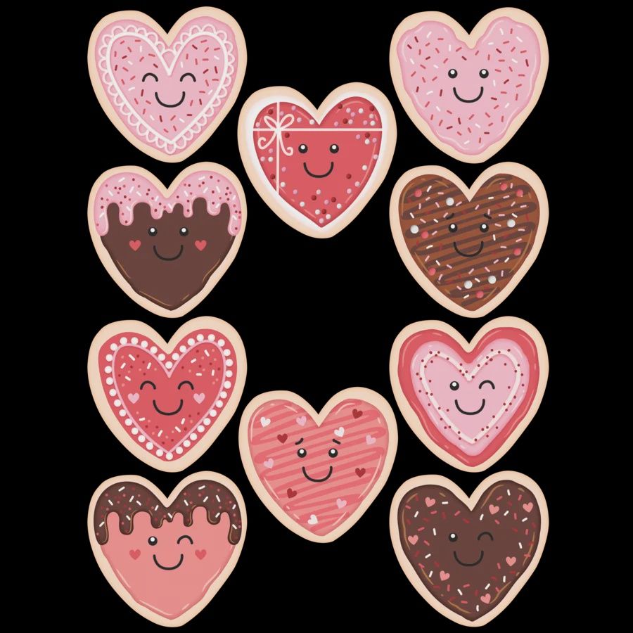 Frosted Heart Cookie Accents