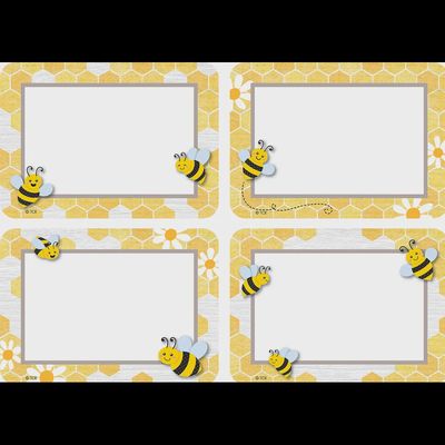 Buzzing Bees Name Tags/Labels - Multi-Pack