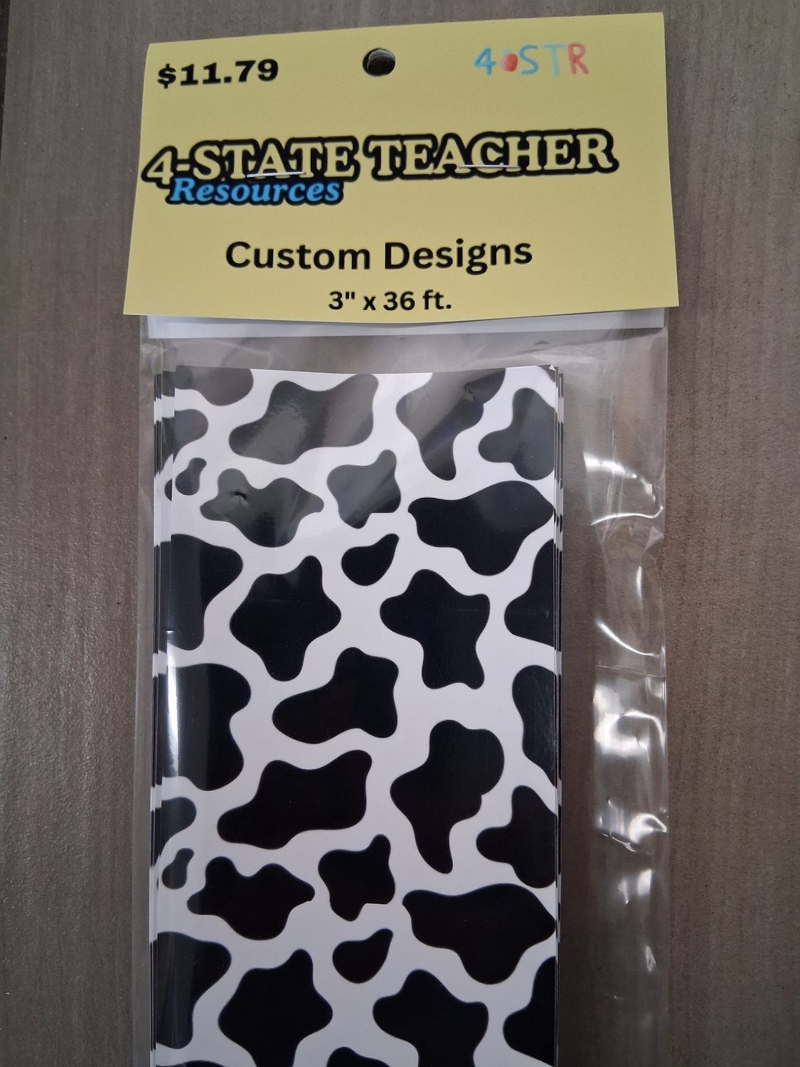 Cow Print/B&amp;W/Custom Border