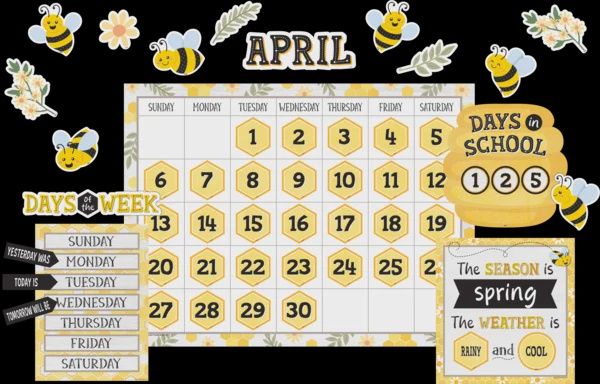 Buzzing Bees Calendar Bulletin Board