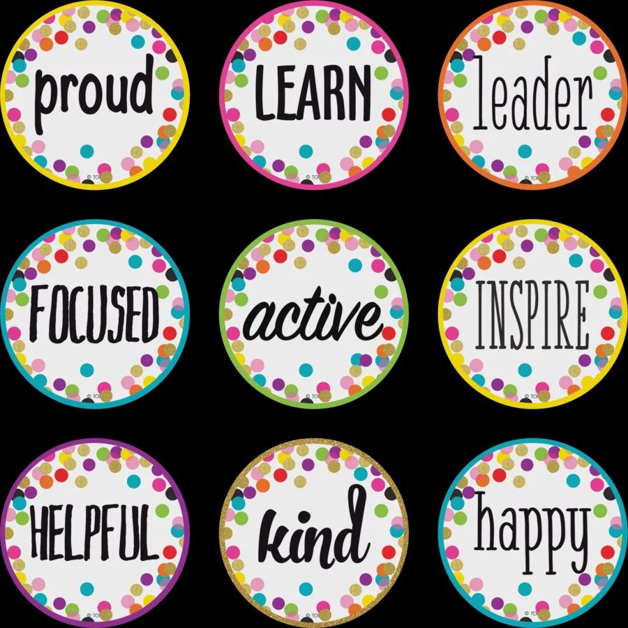 Confetti Positive Words Mini Accents