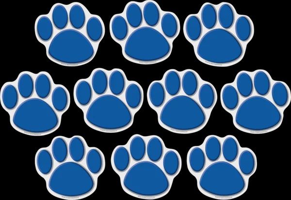 Blue Paw Prints Accents