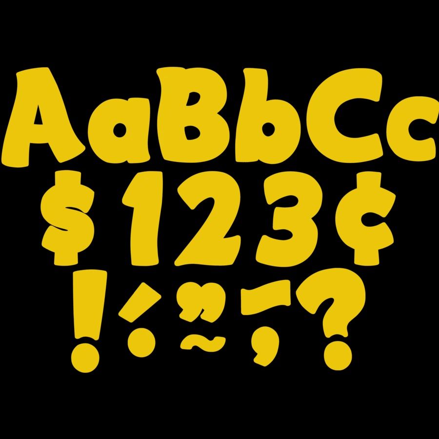 Yellow Gold Funtastic 4" Letters Combo Pack