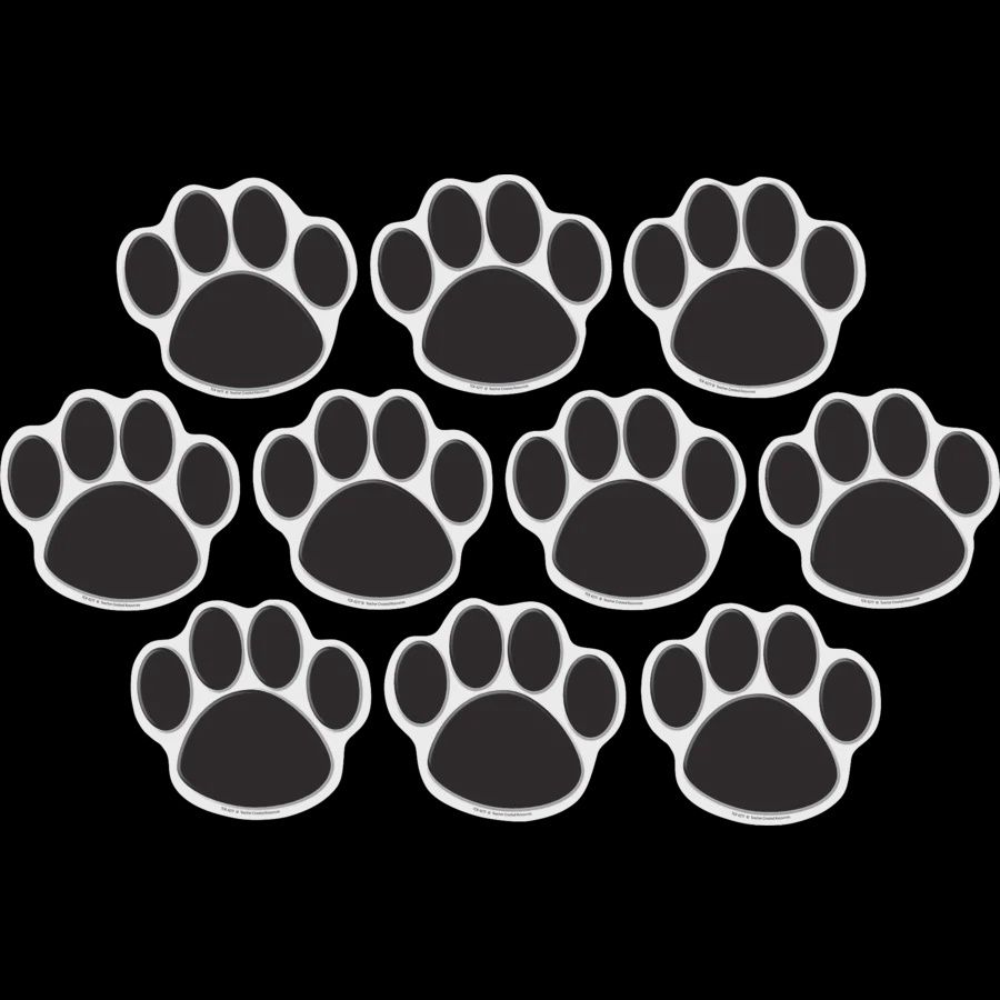 Black Paw Prints Accents