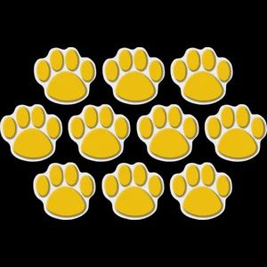 Gold Paw Prints Accents