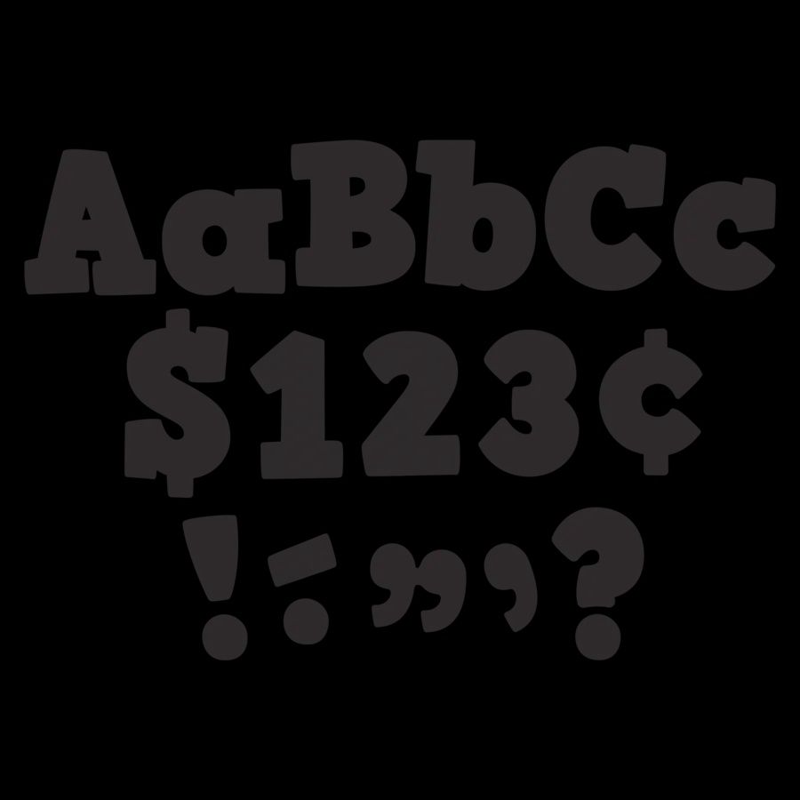 Black Bold Block 4" Letters Combo Pack
