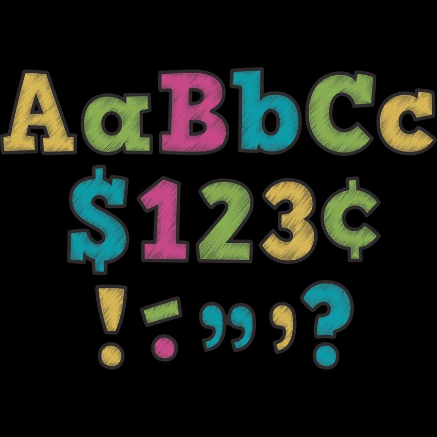 Chalkboard Brights Bold Block 4" Letters Combo Pack