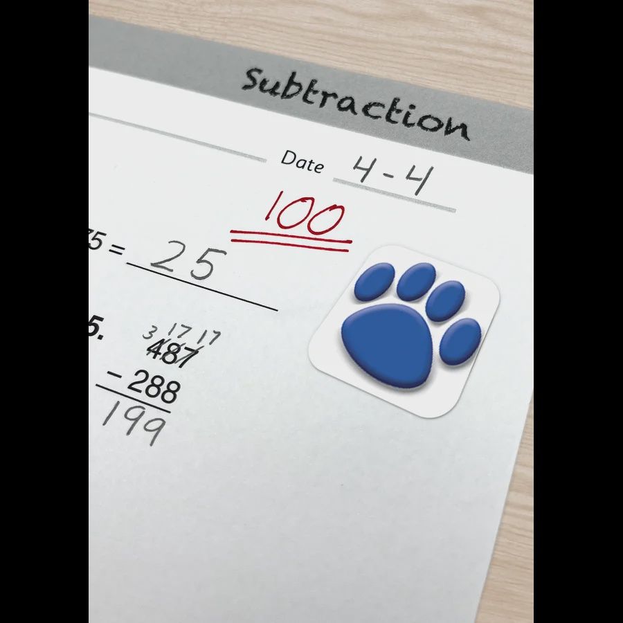 Blue Paw Prints Stickers