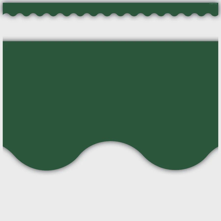 Pine Green Scalloped Border Trim