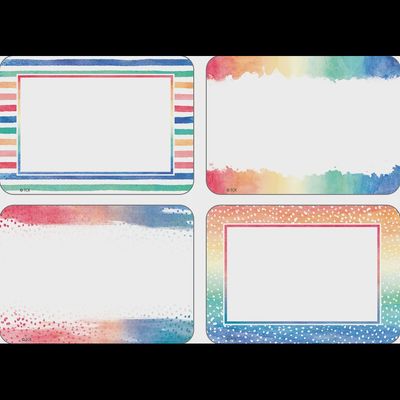 Watercolor Name Tags/Labels - Multi-Pack