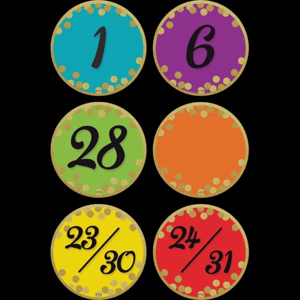 Confetti Colorful Calendar Days