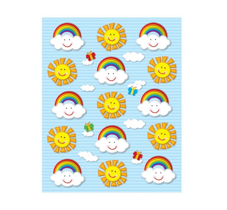 Suns &amp; Rainbows Shape Stickers