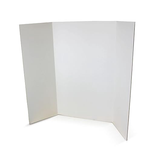 White Cardboard Trifold Presentation Board