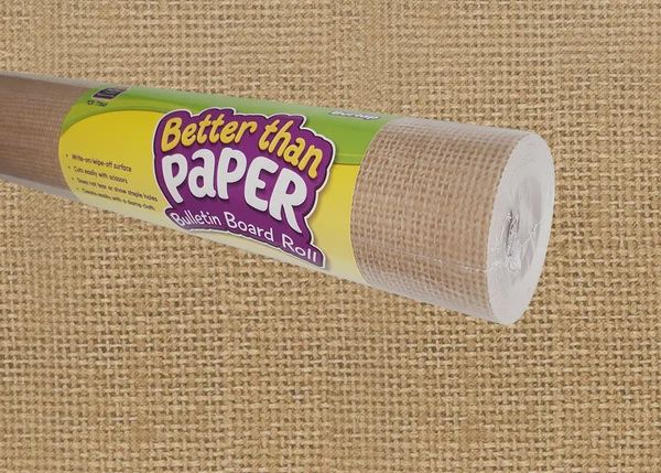 Burlap Better than Paper Bulletin Board Roll