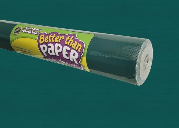 Hunter Green Painted Wood Better than Paper Bulletin Board Roll