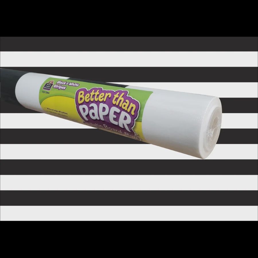 Black &amp; White Stripes Better Than Paper Bulletin Board Roll