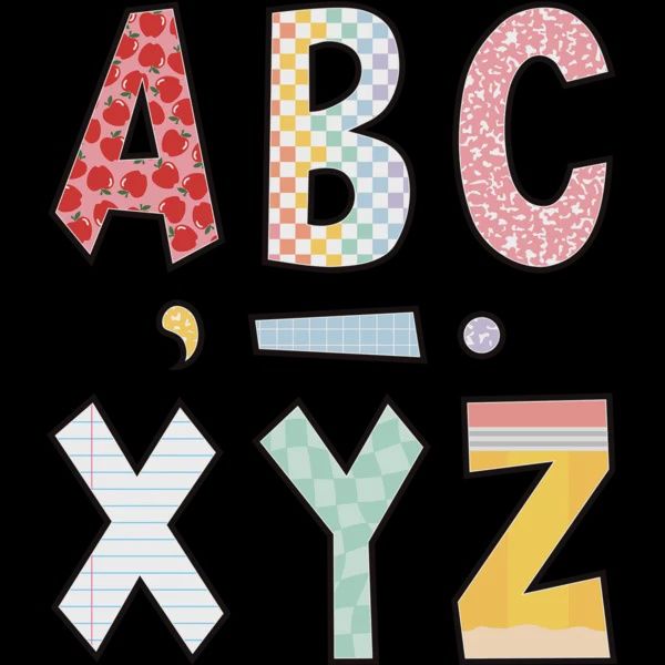 Cool for School 7" Fun Font Letters